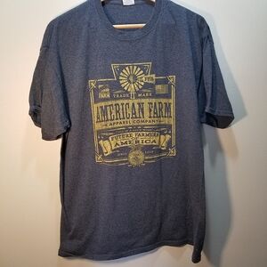 Jerzee FFA American Farm Men's XL Graphic Shirt Heather Navy Future Farmers